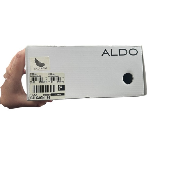 Aldo Calcagni wedge shows beige heels Seude wimsy goth anime sz 6 - Picture 6 of 11